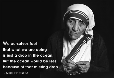 Mother Teresa quote about helping people